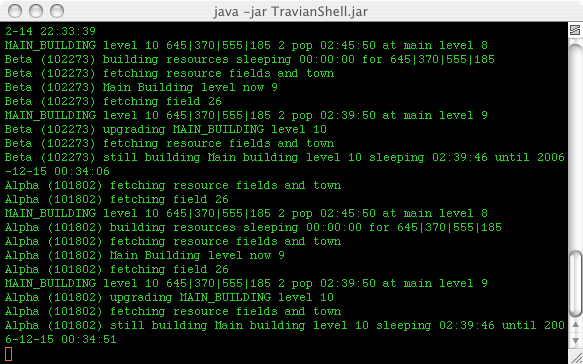 TravianShell screenshot